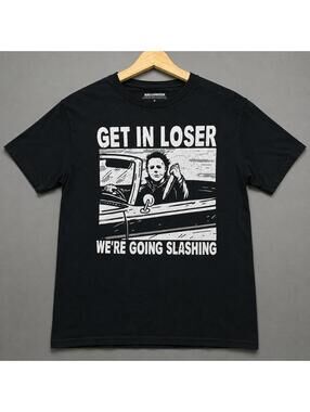 HALLOWEEN Michael Myers Get In Loser Graphic T-Shirt Jet Black M/L